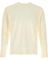 AURALEE - Brushed Organic Cotton Jersey L/S Tee - Lyst