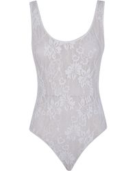Zimmermann - "Lace Scoop" Bodysuit - Lyst