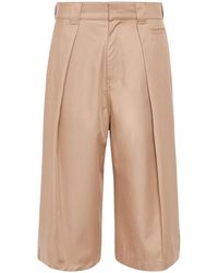 Loewe - Pleated Cropped Wide Leg Trousers - Lyst