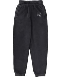 T By Alexander Wang - Alexanderwang. T Crystal Hotfix Logo Sweatpant - Lyst