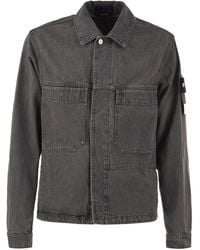 Stone Island - Denim Jacket With Patch Pockets - Lyst