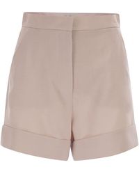 Max Mara - Mohair And Silk Canvas Shorts - Lyst