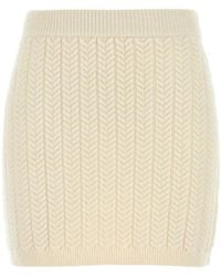 Max Mara - Ivory Wool Blend Earry1 Mini Skirt - Lyst