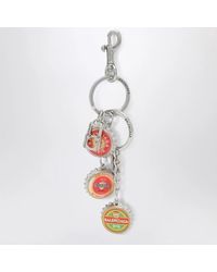 Balenciaga - Logo Bottle Cap Keyring Charm - Lyst
