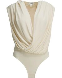 Alaïa - Alaia Draped Bodysuit With Hood - Lyst