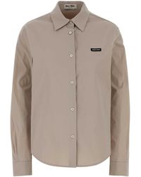 Miu Miu - Stretch Poplin Shirt - Lyst