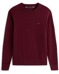 Tommy Hilfiger - Dark Burgundy Long-Sleeved Shirt With Logo - Lyst