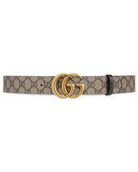 Gucci - Gg Marmont Reversible Polyurethane Belt - Lyst