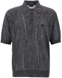 Etro - 'Paisley' Polo Shirt - Lyst