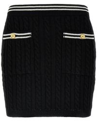 Alessandra Rich - Braided Cotton Mini Skirt With Contrast Details - Lyst