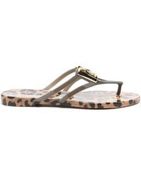 Dolce & Gabbana - Dolce & Gabbana Rubber Beachwear Slides With Logo - Lyst