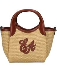 Emporio Armani - Small Straw Tote Bag - Lyst