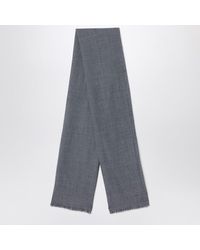 Destin - Check Wool Scarf - Lyst