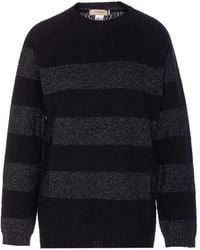 Twinset - Striped Round Neck Sweater - Lyst