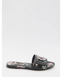 Dolce & Gabbana - Dolce&Gabbana Floral Beachwear Slides - Lyst