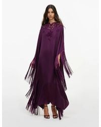 Self-Portrait - Jersey Draped Maxi Dress - Lyst