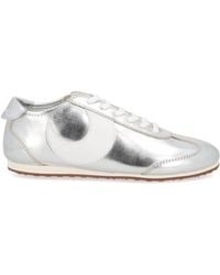 Marine Serre - Metallic Leather Sneakers With Crescent Accent - Lyst