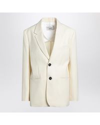 Ami Paris - Butter-Coloured Wool Jacket - Lyst