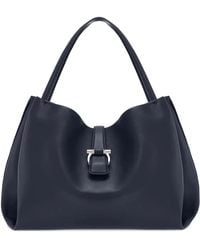 Ferragamo - Large Leather Softened Tote Bag - Lyst