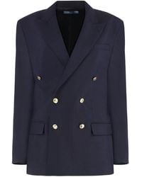 Polo Ralph Lauren - Double-Breasted Wool Blazer Shell: Blazers - Lyst