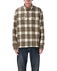 Ami Paris - Wool Checked Overshirt - Lyst