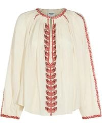 Isabel Marant - Lena Cotton T-Shirts Tops - Lyst