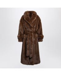 BB COUTURE - Farrah Double-Breasted Coat With Belt - Lyst