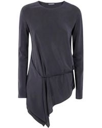 Ann Demeulemeester - "Deana" Long Sleeve Asymmetric Top - Lyst