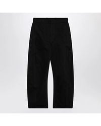 Lemaire - Cotton Trousers With Belt - Lyst