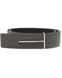 Tom Ford - Smoke And Calf Leather Belt - Lyst