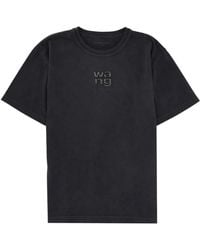 T By Alexander Wang - Logo T-Shirt Cotton T-Shirts - Lyst