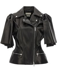 McQueen - 'Bow Knot' Biker Vest - Lyst