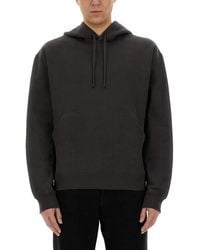 Saint Laurent - Hooded Sweatshirt With Logo - Lyst