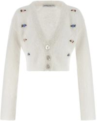 Alessandra Rich - 'Carded Mohair' Cardigan - Lyst