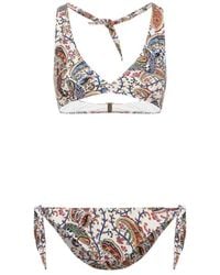 Etro - Floral Paisley Triangle Bikini - Lyst