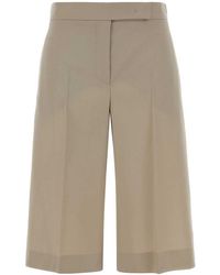 Max Mara - Sand Wool Blend Mile Bermuda Shorts - Lyst