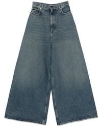 Balenciaga - Super High Waist Wide Jeans - Lyst
