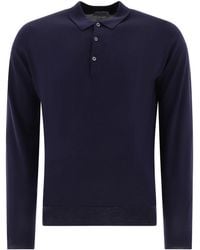 John Smedley - "Belper" Merino Wool Polo Shirt - Lyst