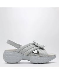 Roger Vivier - Viv' Run Slingback Sandals With Crystals - Lyst