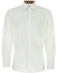 Burberry - Ekd Logo Cotton Shirt - Lyst
