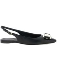 Ferragamo - Leather Slingback Pumps - Lyst