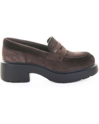 Santoni - Suede Moccasin - Lyst