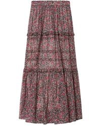 Isabel Marant - Isabel Marant Etoile Volomia Cotton Voile Floral Print Skirt - Lyst