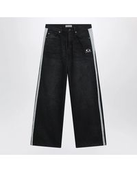 Balenciaga - Denim Trousers With Dark And Trims - Lyst