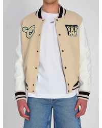 Off-White c/o Virgil Abloh - Varsity Bomber Jacket - Lyst