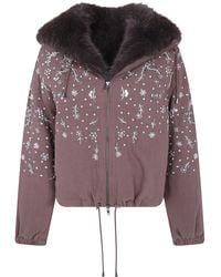 DR. HOPE - "Soleil Bright" Canvas And Fur Jacket - Lyst