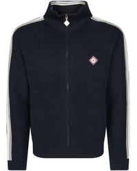 CASABLANCA - Logo-Patch Zip-Up Sweater - Lyst
