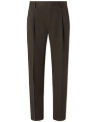 ZEGNA - Cotton And Wool Trousers - Lyst