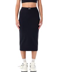 Off-White c/o Virgil Abloh - Sleek Stretch Midi Skirt - Lyst