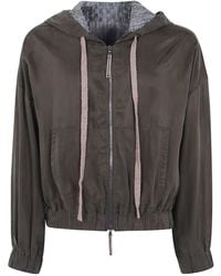 Ziggy Chen - Cropped Full Zip Hoodie - Lyst